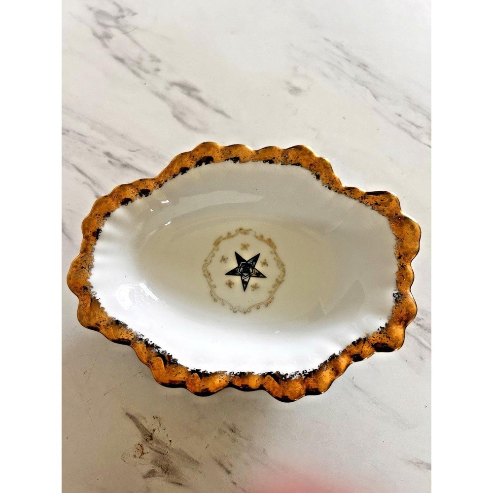 Vintage Masonic Order of the Eastern Star Candy‎ Dish Temple Treasures USA BxA